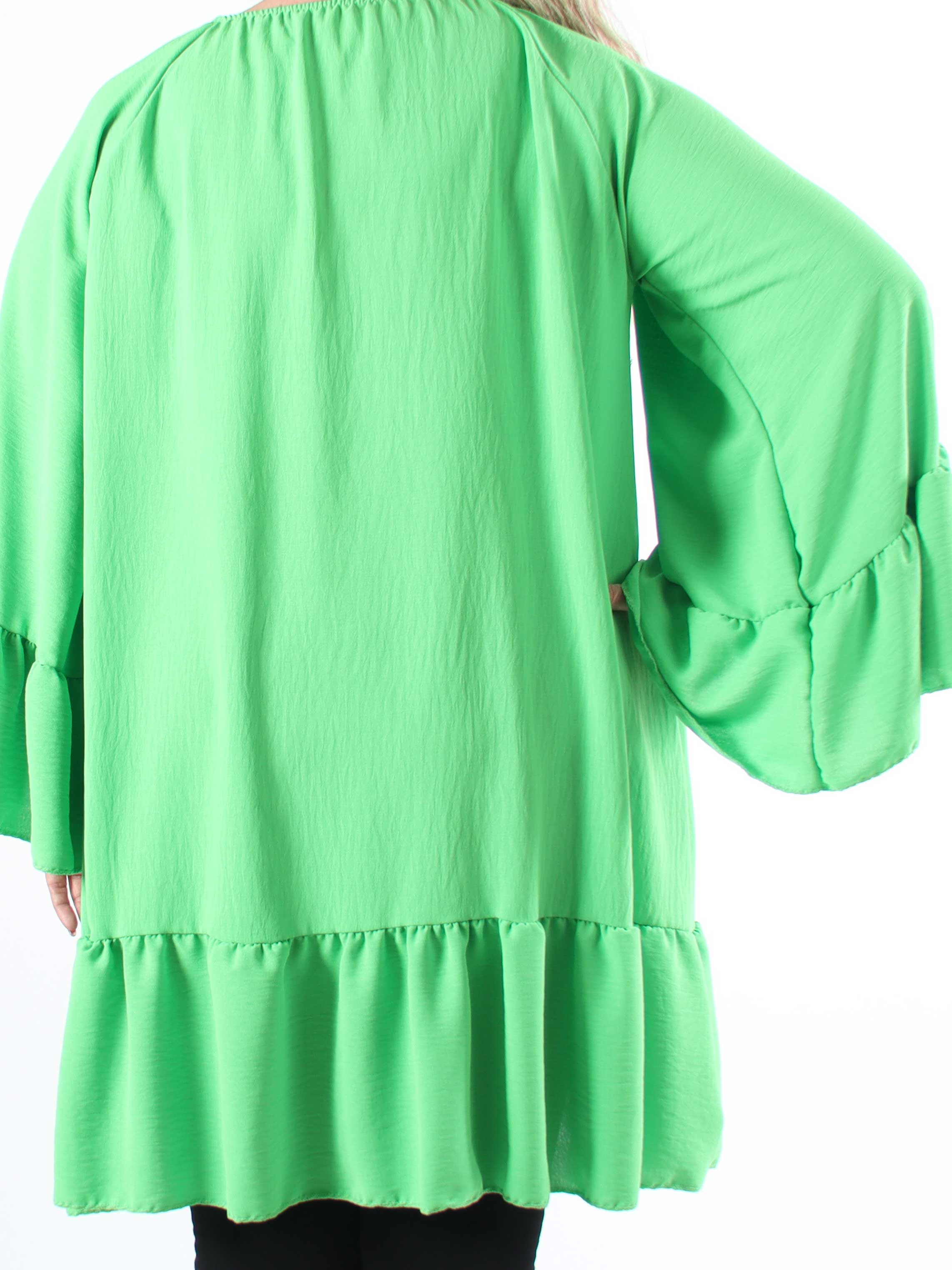 Alicia - Plus size Tunikakjole med elastik udskæring